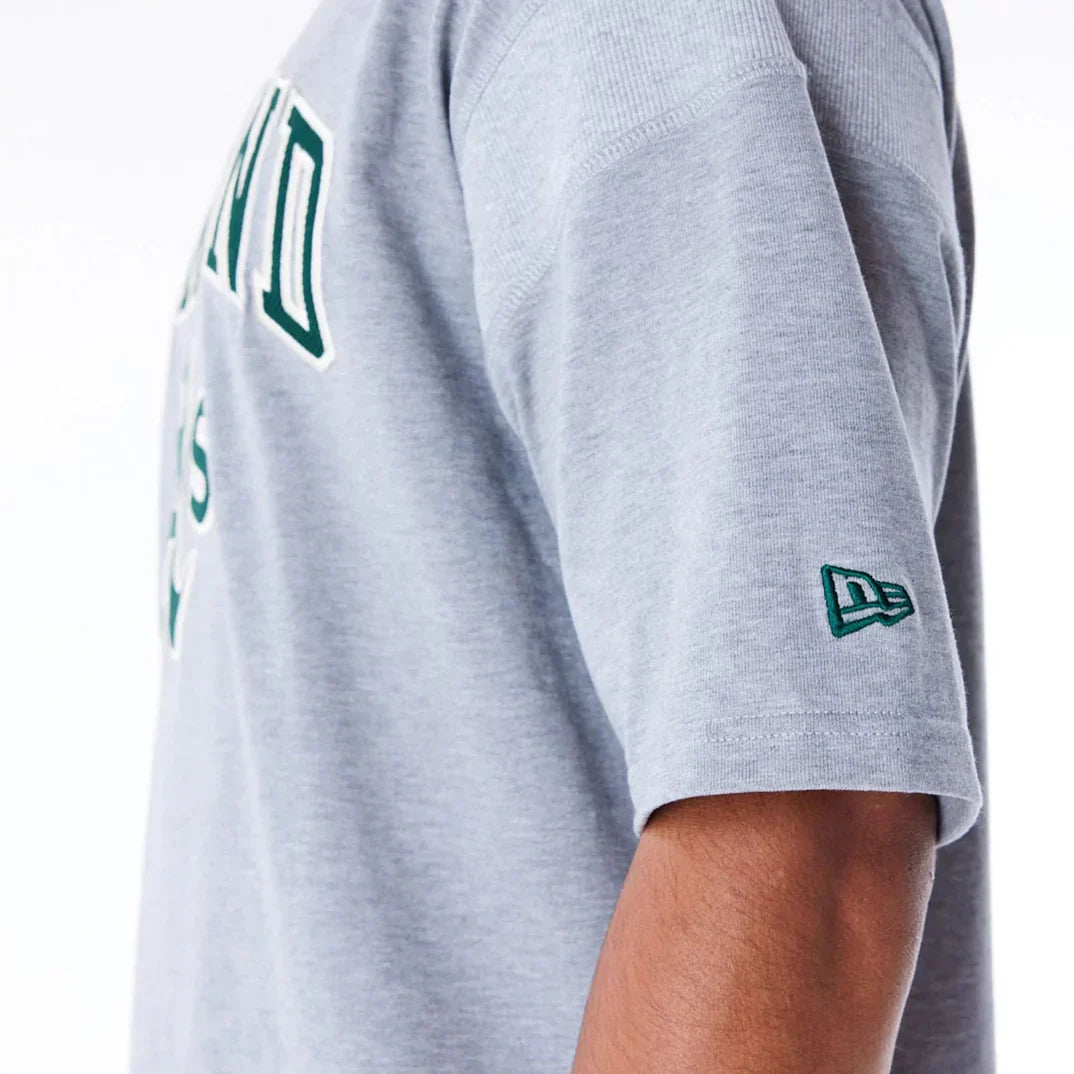 Camiseta Oversized Oakland Athletics MLB Rib Infill Gris - New Era
