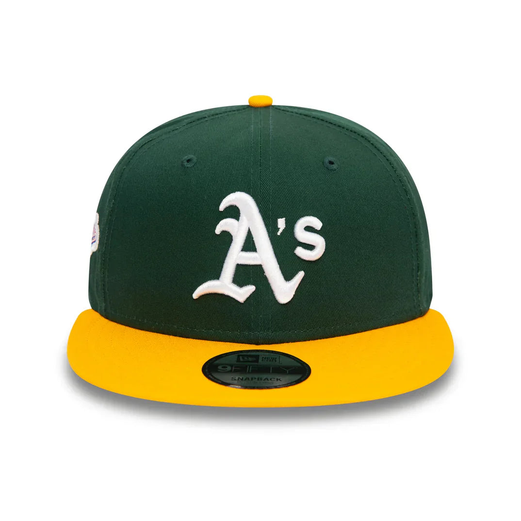 Gorra snapback 9FIFTY de color verde oscuro del equipo de béisbol de MLB Oakland Athletics