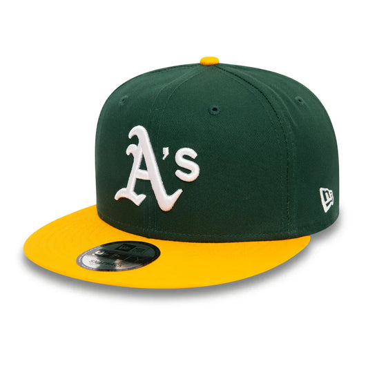 Gorra snapback 9FIFTY de color verde oscuro del equipo de béisbol de MLB Oakland Athletics