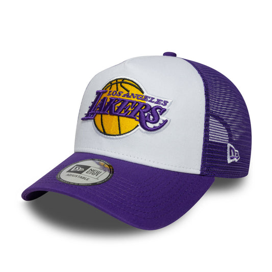 9FORTY Gorra LA Lakers NBA Side Patch 9FORTY A-Frame Trucker Morado