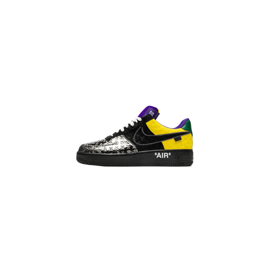 Louis Vuitton Nike Air Force 1 Low By Virgil Abloh Black Metallic Silver