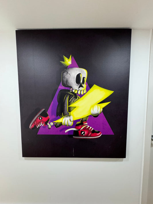 Pintura sobre Óleo -  Calavera Dangerart