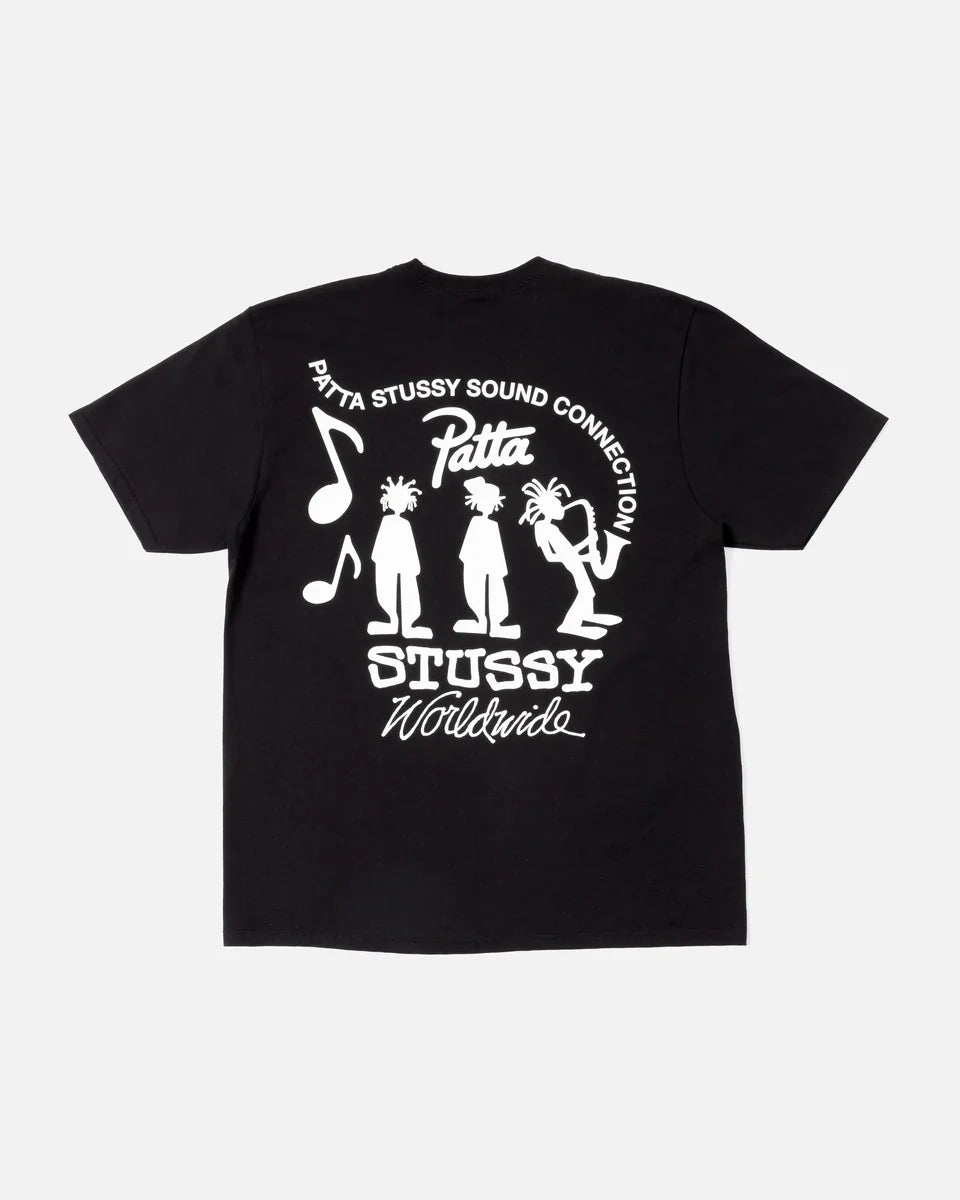 Stussy x Patta Sound Connection Tee Black