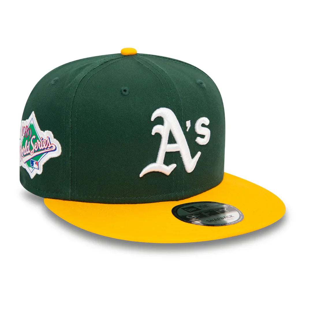 Gorra snapback 9FIFTY de color verde oscuro del equipo de béisbol de MLB Oakland Athletics