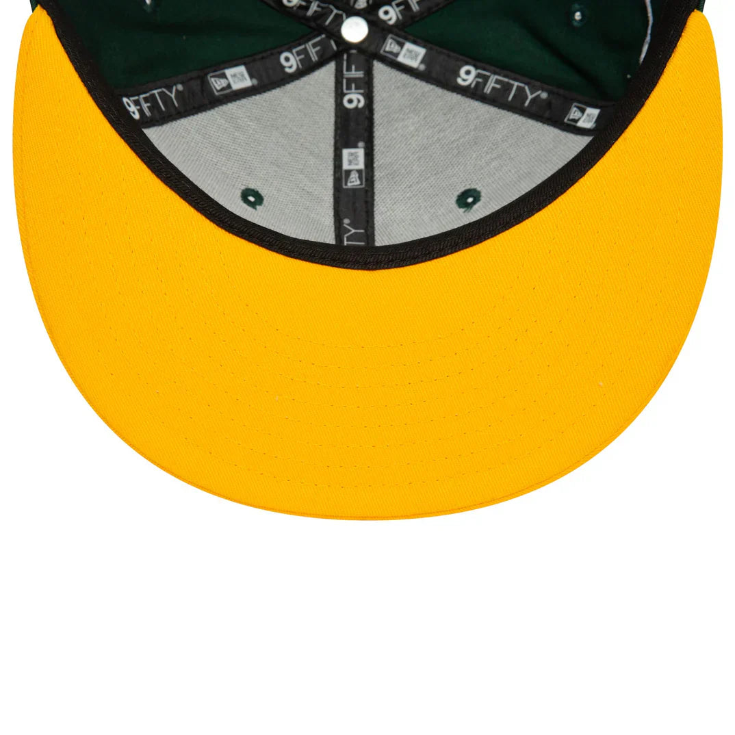 Gorra snapback 9FIFTY de color verde oscuro del equipo de béisbol de MLB Oakland Athletics