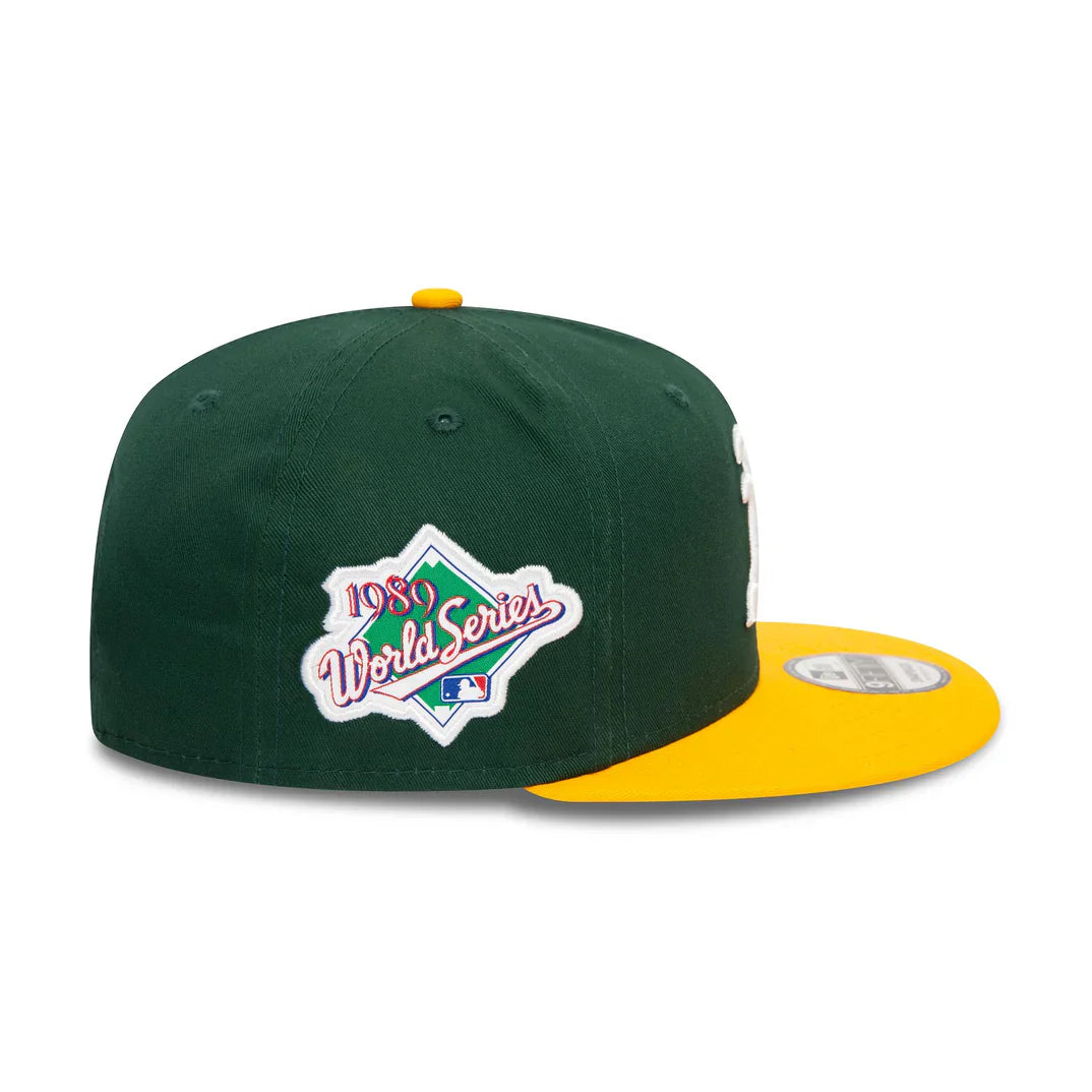 Gorra snapback 9FIFTY de color verde oscuro del equipo de béisbol de MLB Oakland Athletics
