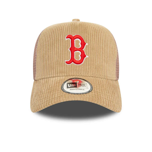 Gorra de camionero ajustable Boston Red Sox MLB Cord Beige 9FORTY E-Frame.