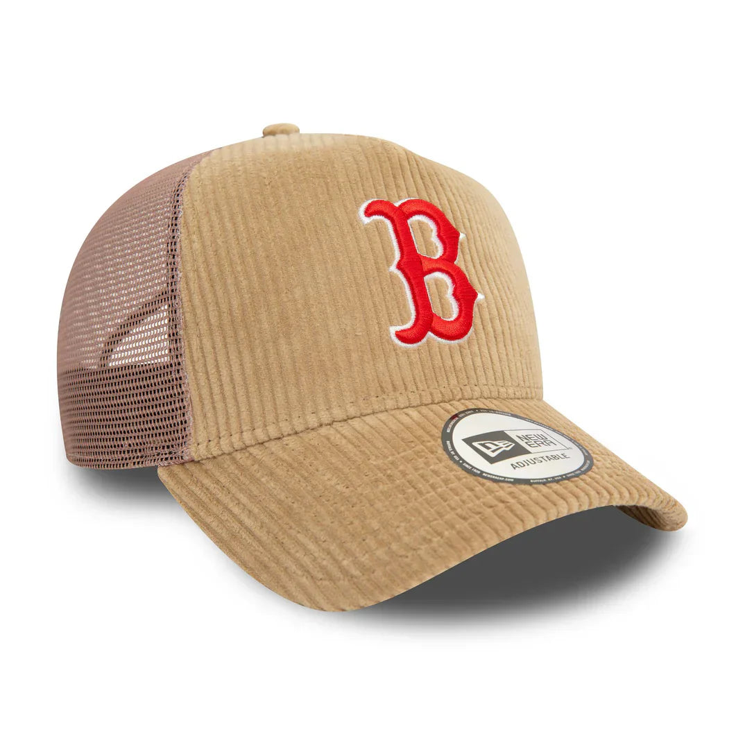 Gorra de camionero ajustable Boston Red Sox MLB Cord Beige 9FORTY E-Frame.