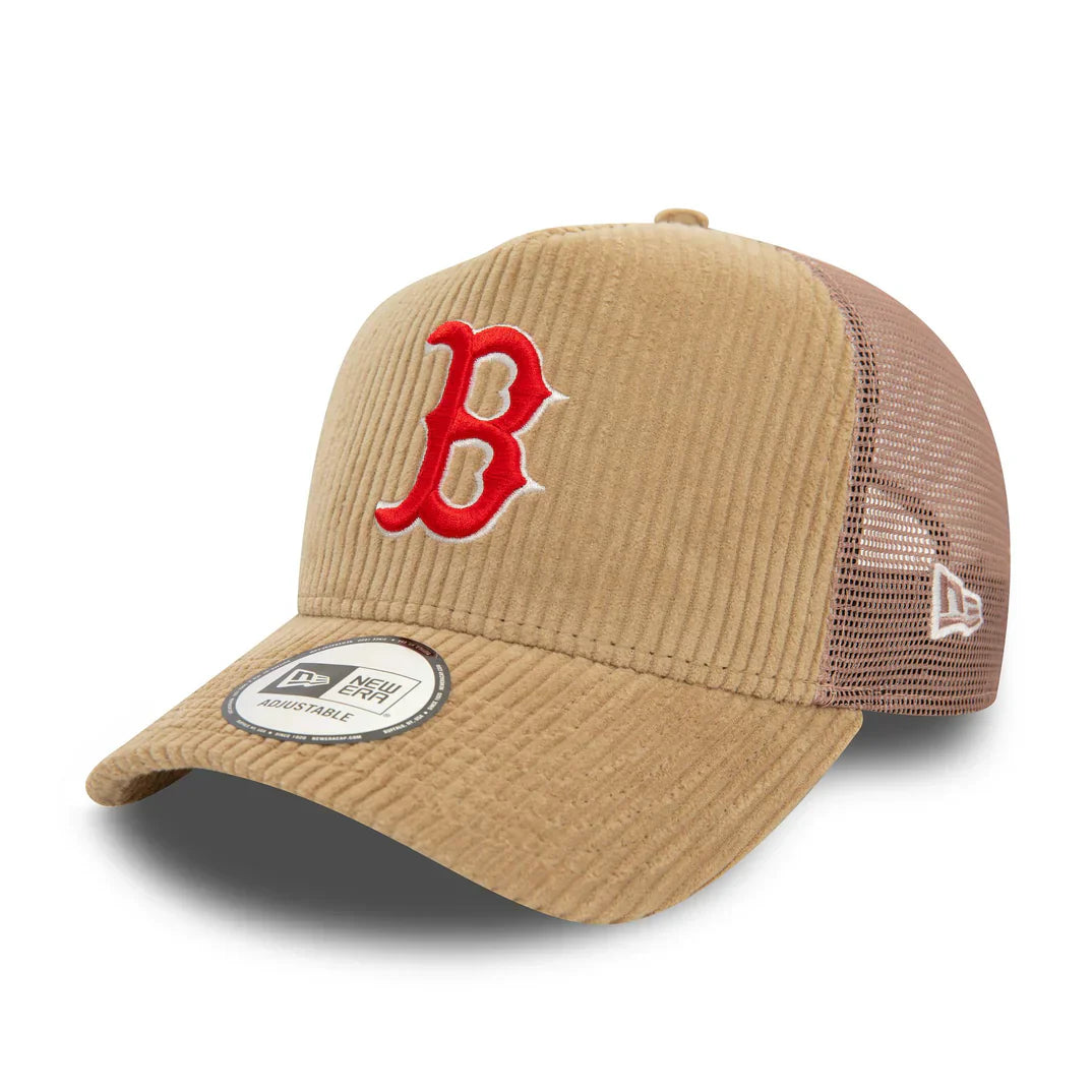 Gorra de camionero ajustable Boston Red Sox MLB Cord Beige 9FORTY E-Frame.