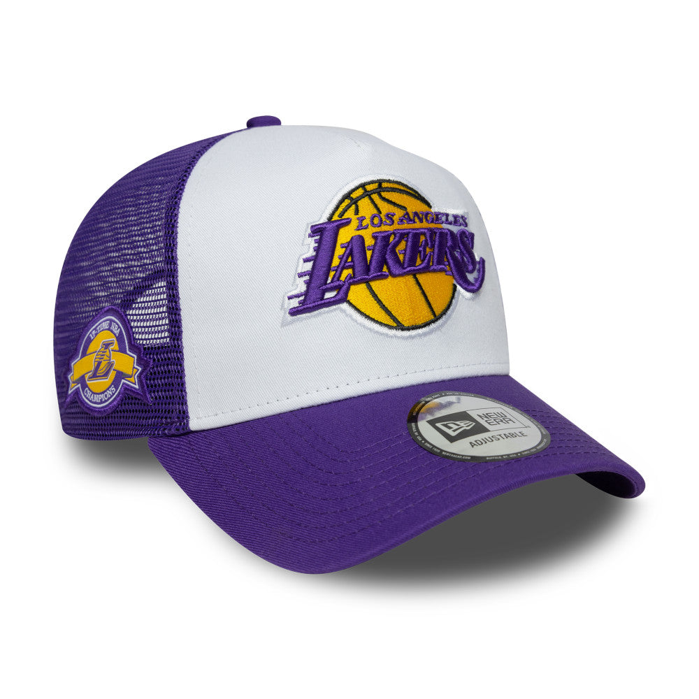 9FORTY Gorra LA Lakers NBA Side Patch 9FORTY A-Frame Trucker Morado