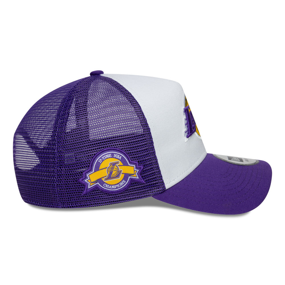 9FORTY Gorra LA Lakers NBA Side Patch 9FORTY A-Frame Trucker Morado
