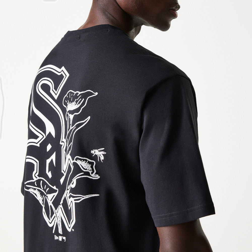 MLB FLORAL GRAPHIC OS TEE  CHICAGO WHITE SOX BLK