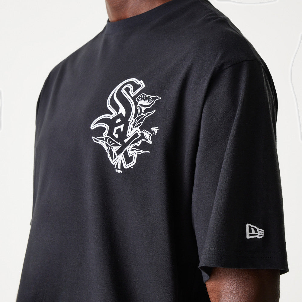 MLB FLORAL GRAPHIC OS TEE  CHICAGO WHITE SOX BLK