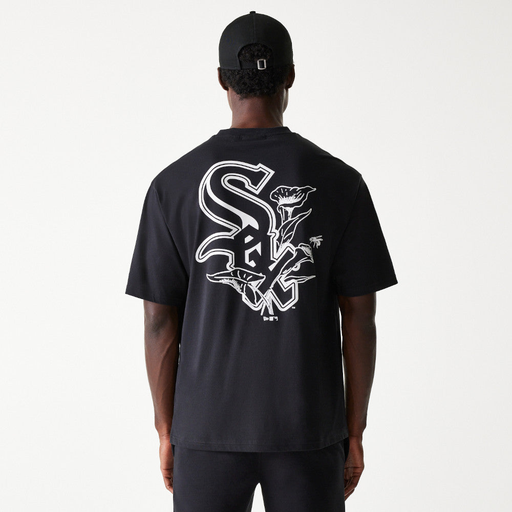 MLB FLORAL GRAPHIC OS TEE  CHICAGO WHITE SOX BLK