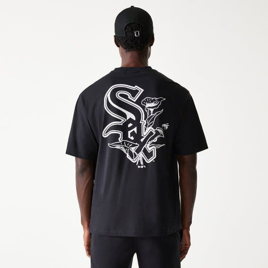 MLB FLORAL GRAPHIC OS TEE  CHICAGO WHITE SOX BLK