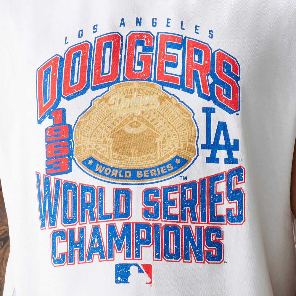 MLB SLEEVELESS GRAPHIC TEE LOS ANGELES DODGERS WHI
