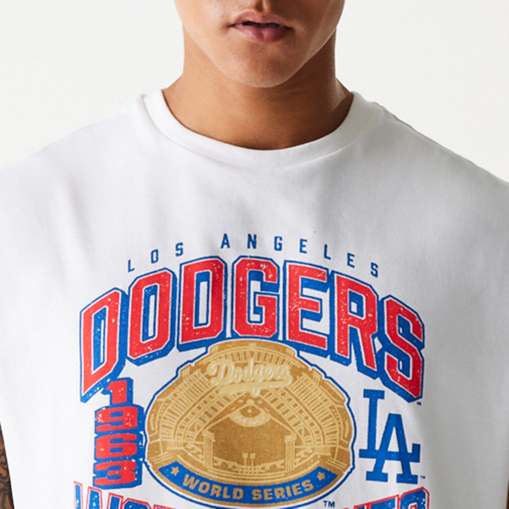 MLB SLEEVELESS GRAPHIC TEE LOS ANGELES DODGERS WHI