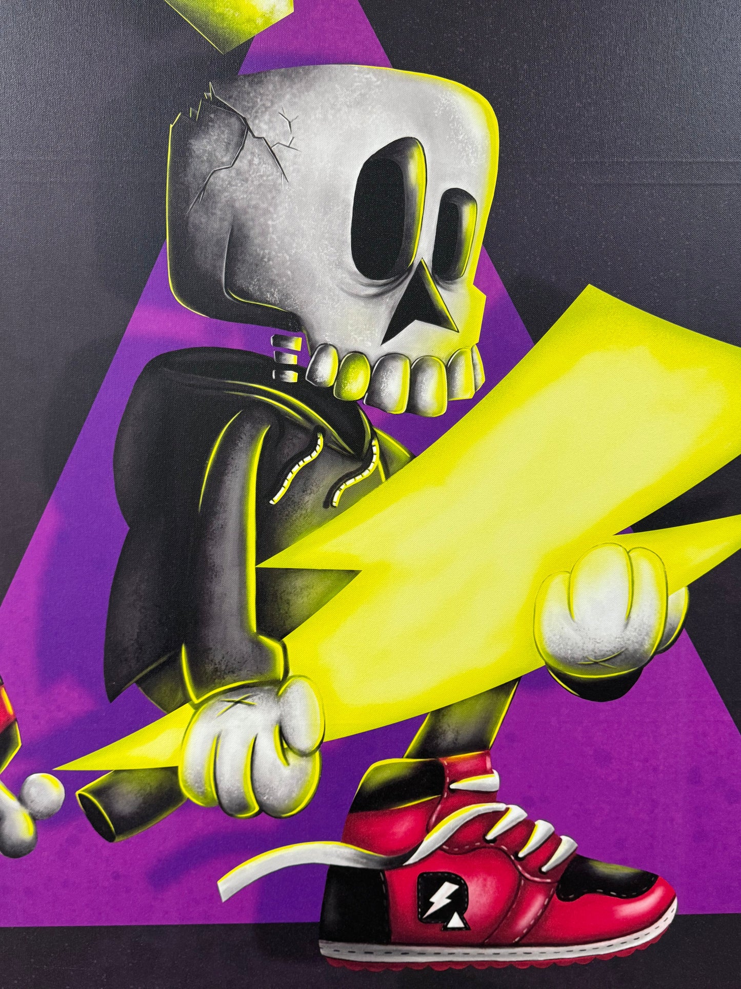 Pintura sobre Óleo -  Calavera Dangerart