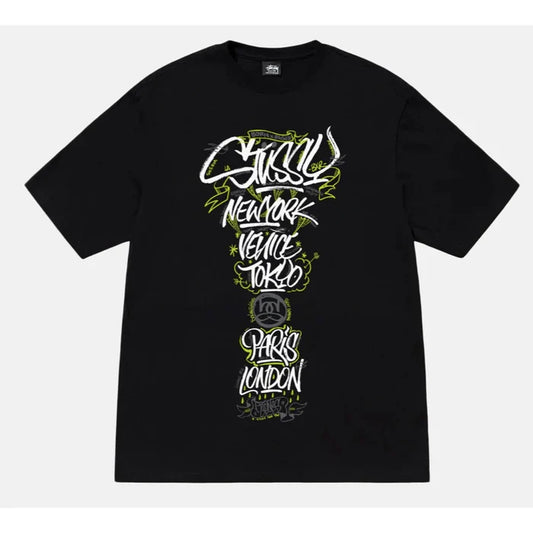 Stussy x Born X Raised 8 Handstyles T-Shirt Black